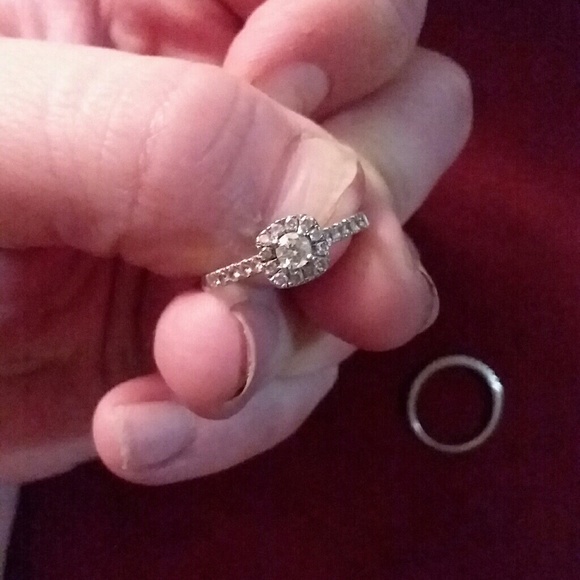 14k white gold 1/2ct tw Diamond engagement set